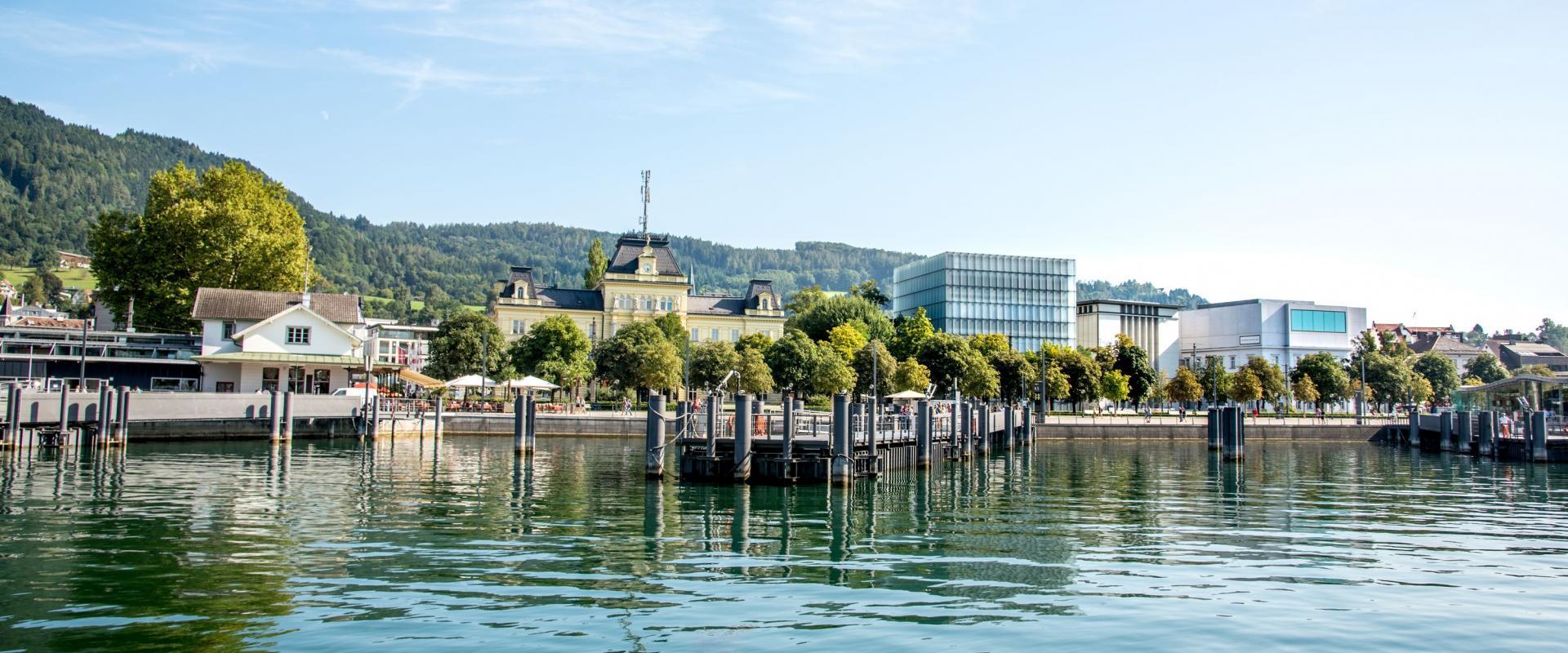 Panorama Hafenfront Bregenz